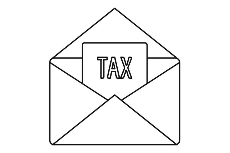 tax-email-icon-outline-style
