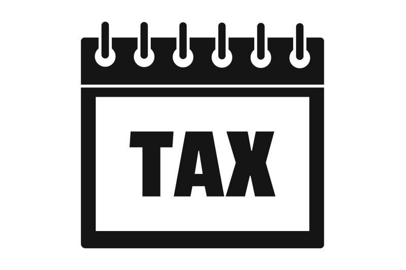 calendar-of-tax-icon-simple-style
