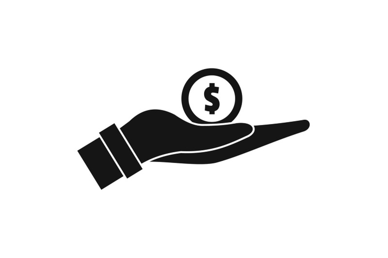 coin-in-hand-icon-simple-style