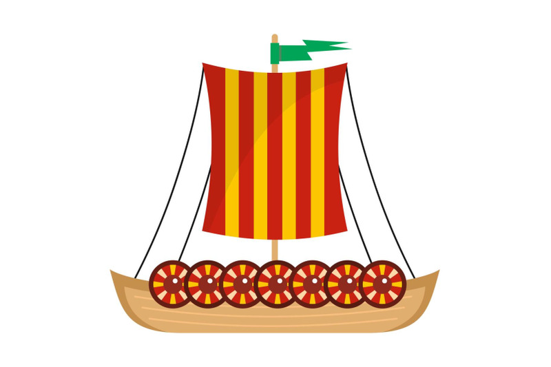 viking-ship-icon-flat-style