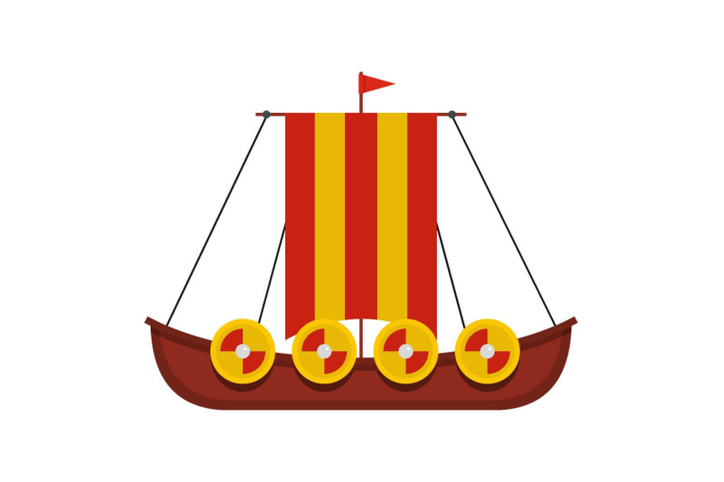 military-ship-icon-flat-style