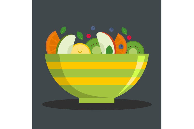 vegetarian-salad-icon-flat-style