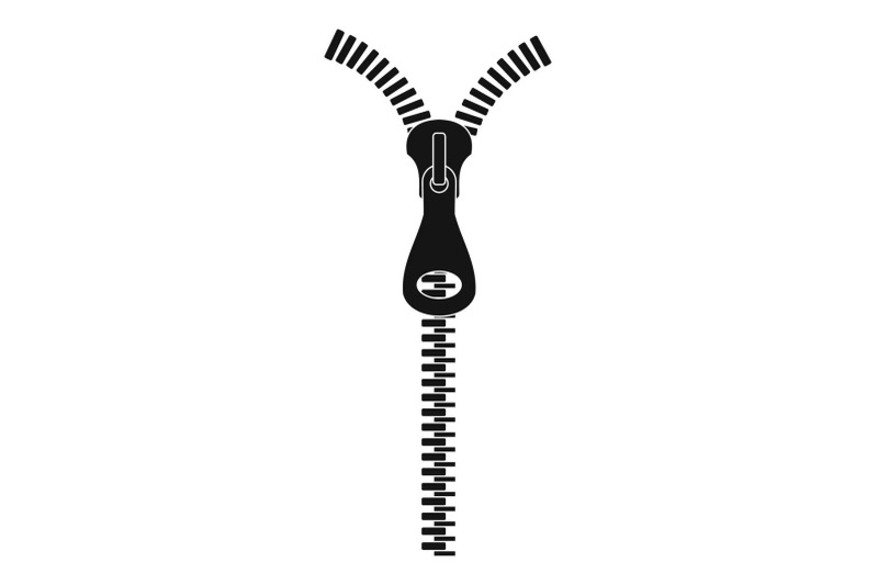 short-zip-icon-simple-style