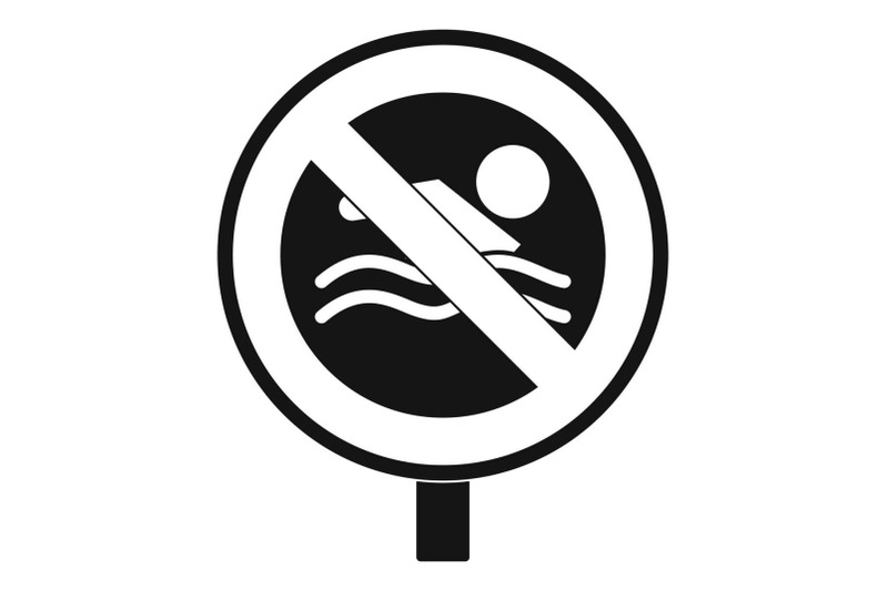 no-swimming-icon-simple-style