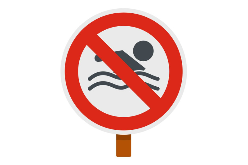 no-swimming-icon-flat-style