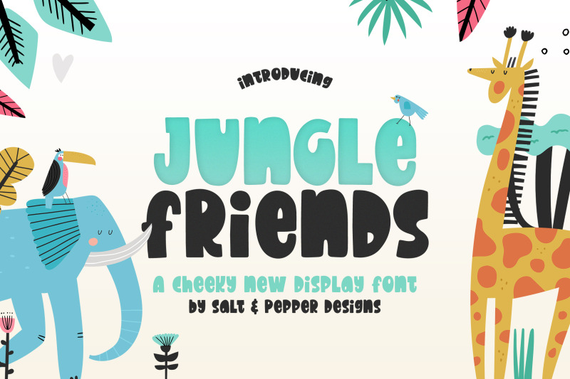 jungle-friends-font-procreate-fonts-kids-fonts-animal-fonts