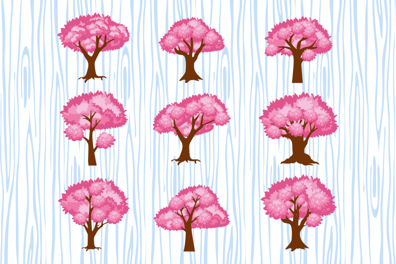 colorful-tree-shape-vector-collection