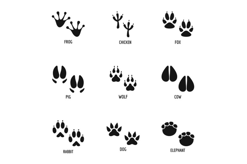 mark-of-the-beast-icons-set-simple-style