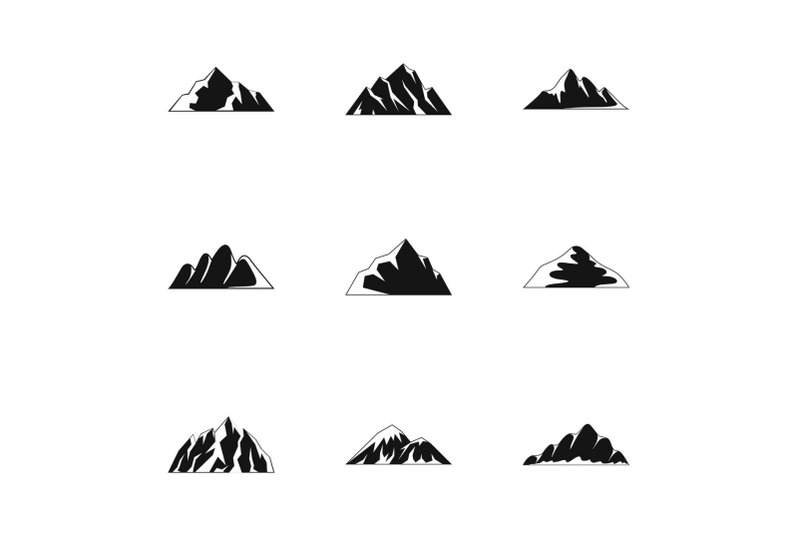 upland-icons-set-simple-style