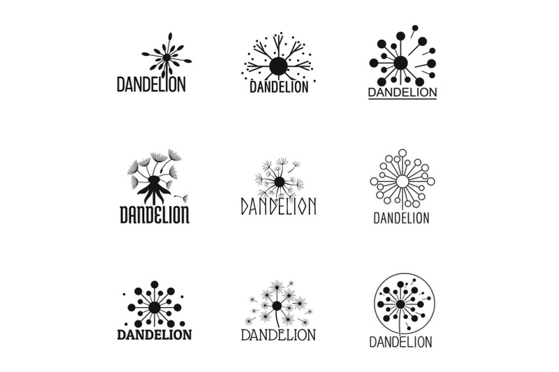 dandelion-icons-set-simple-style