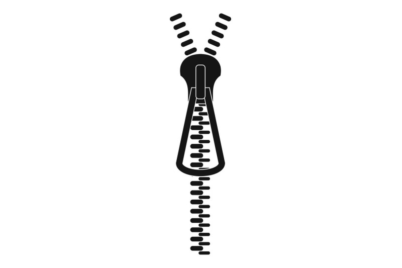 metal-zip-icon-simple-style