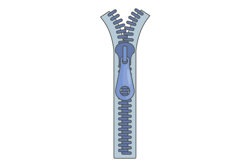 fastener-zip-icon-cartoon-style