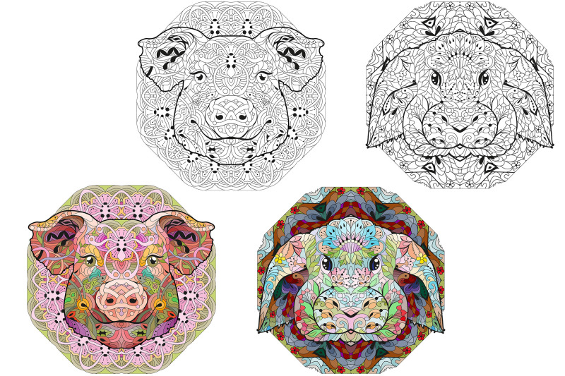 chinese-calendar-animals-with-mandalas