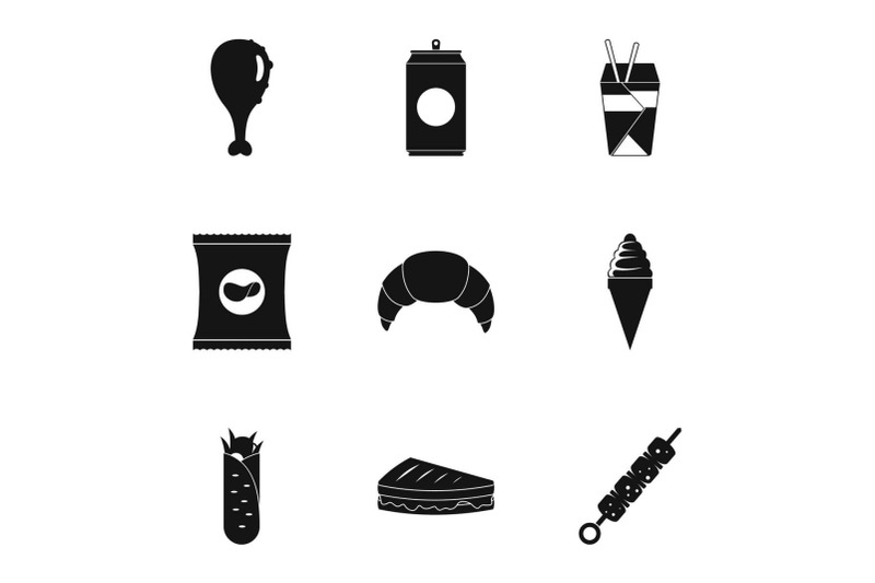 swallow-icons-set-simple-style
