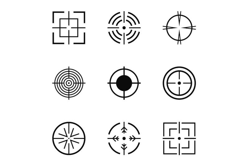 purpose-icons-set-simple-style