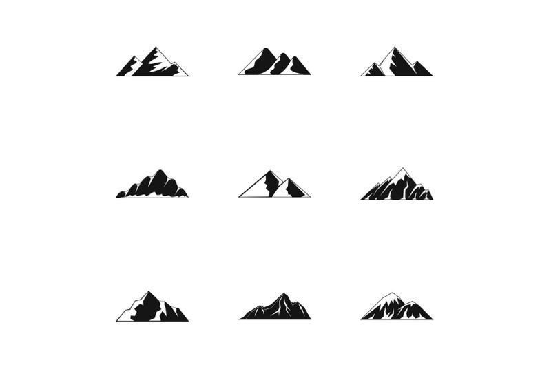 highland-icons-set-simple-style