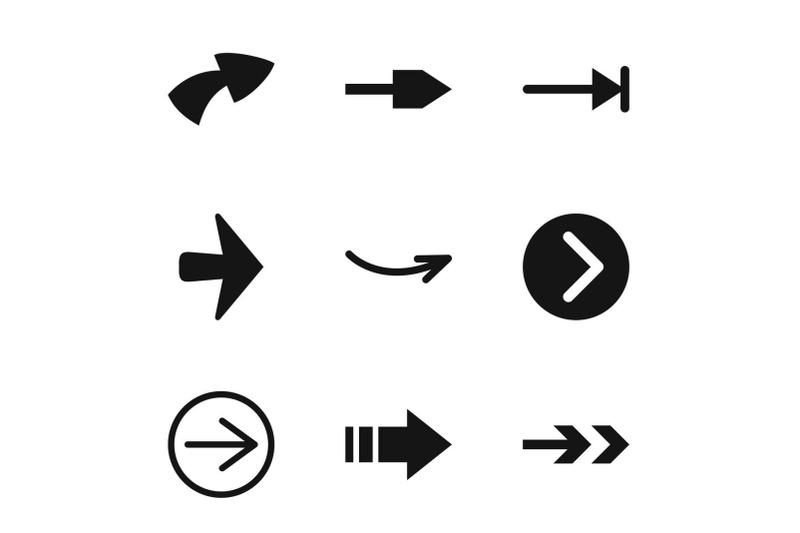 arrowhead-icons-set-simple-style