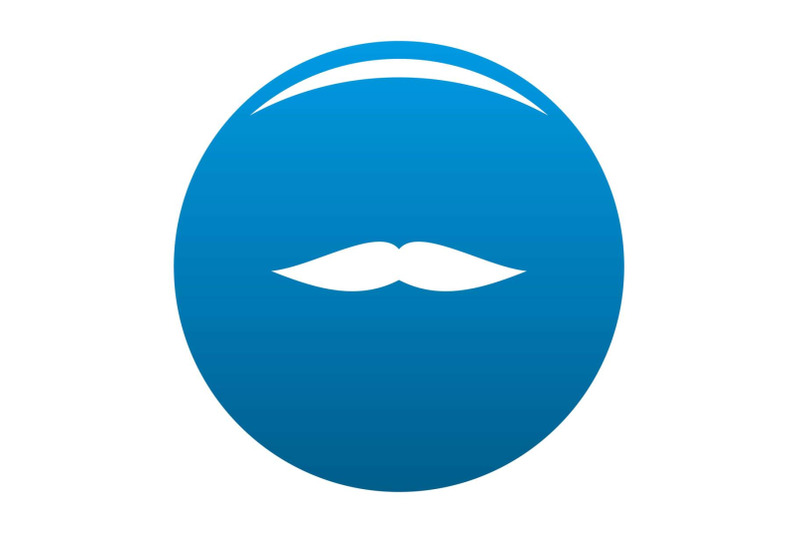 flat-mustache-icon-blue-vector