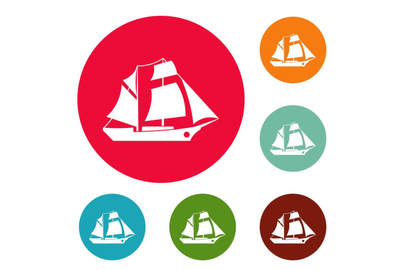 ship-excursion-icons-circle-set-vector