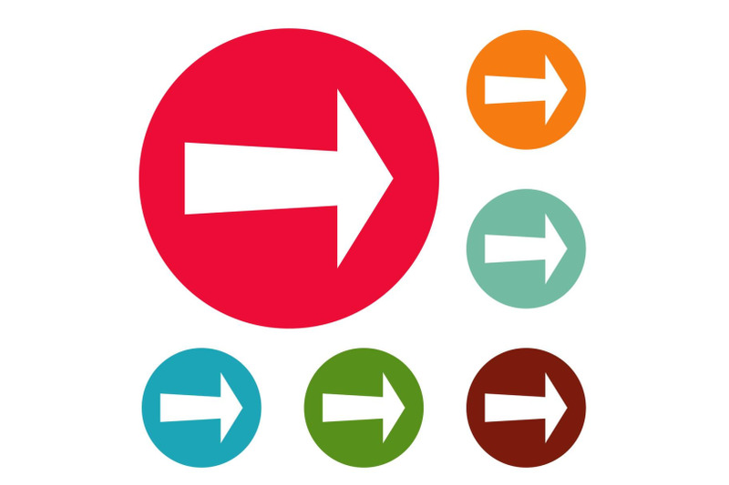 arrow-icons-circle-set-vector