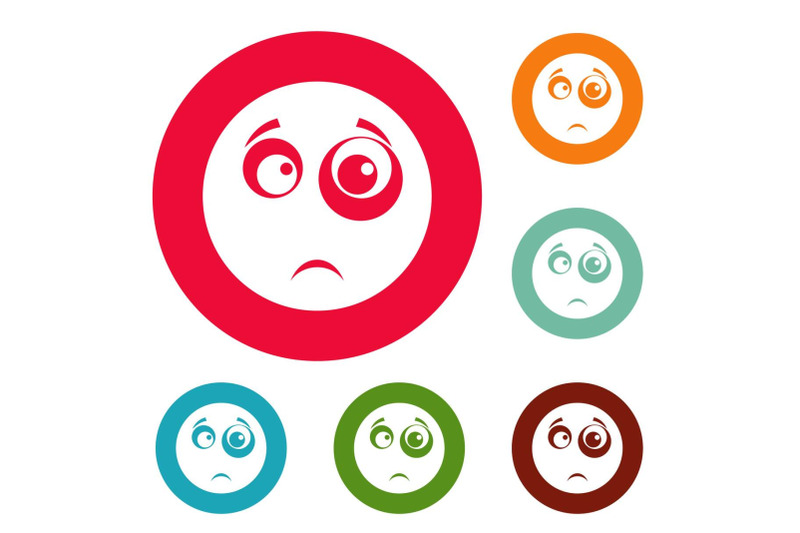 smile-icons-circle-set-vector