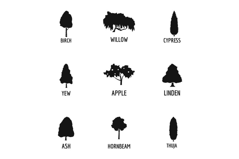 wood-processing-icons-set-simple-style