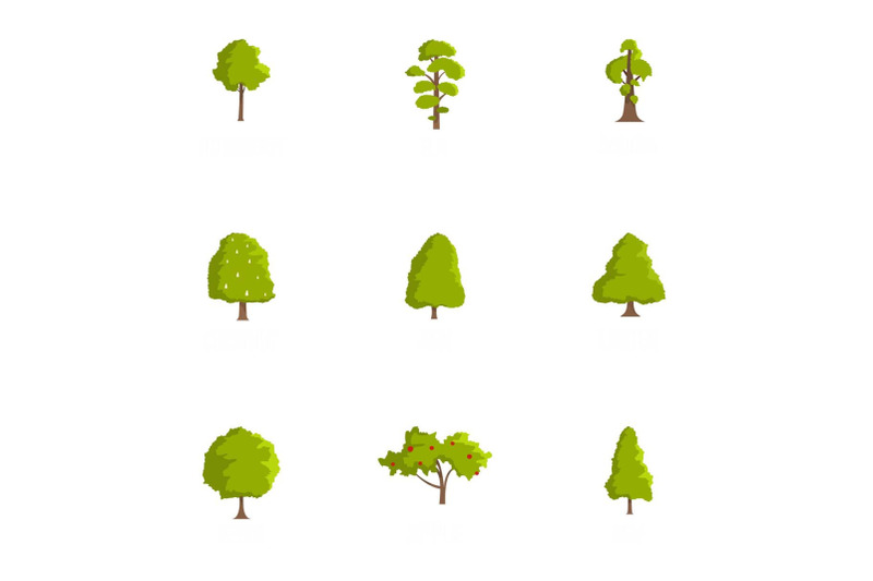 timber-icons-set-cartoon-style