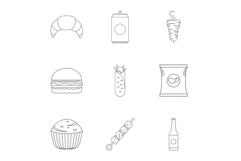 floury-icons-set-outline-style