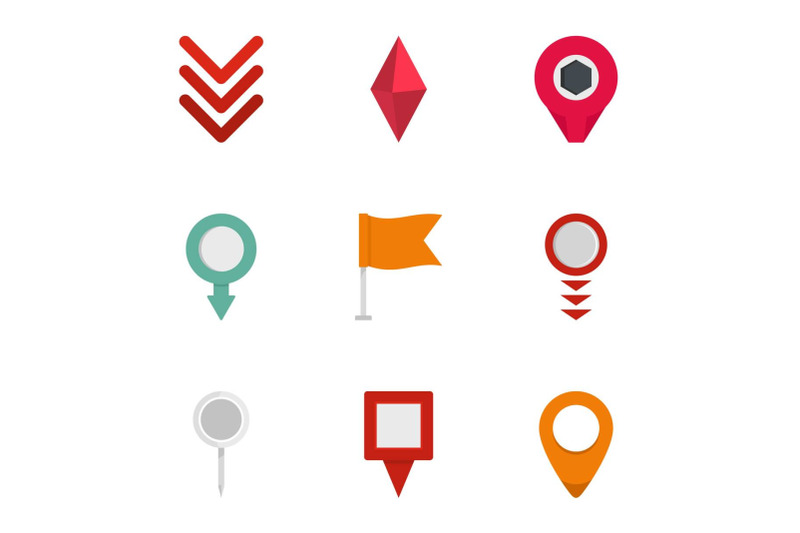 indication-icons-set-flat-style