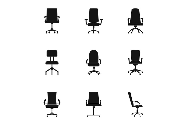 seat-icons-set-simple-style
