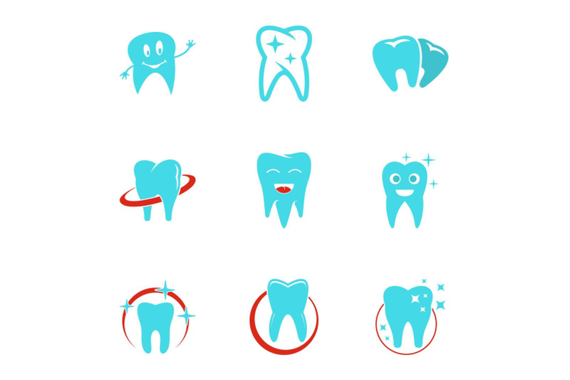 dental-polyclinic-icons-set-flat-style