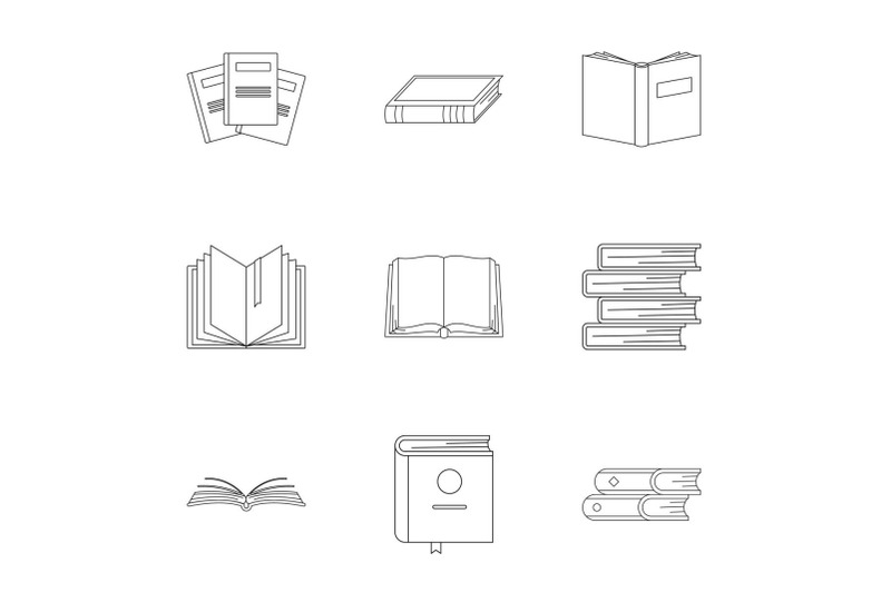 tome-icons-set-outline-style