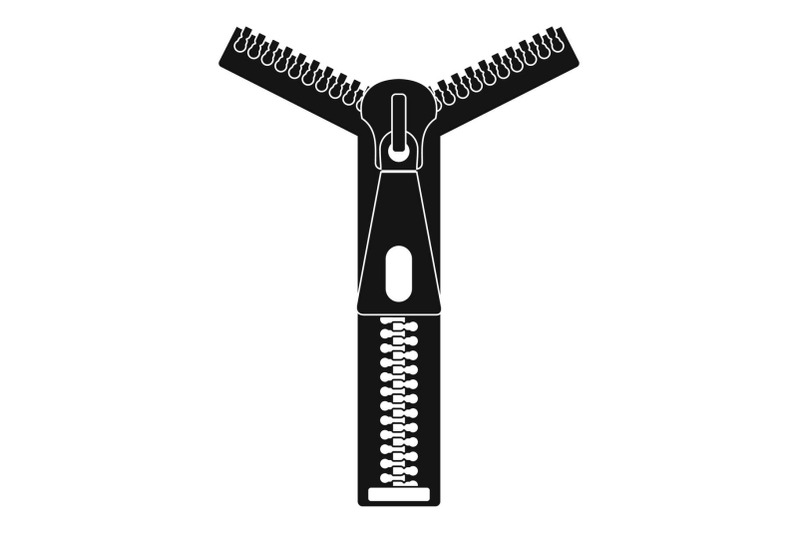 opened-zip-icon-simple-style