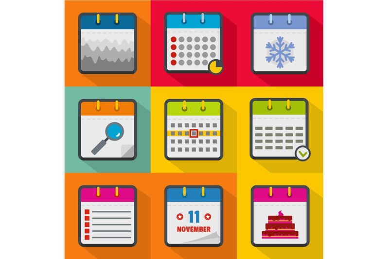 scheduler-icons-set-flat-style