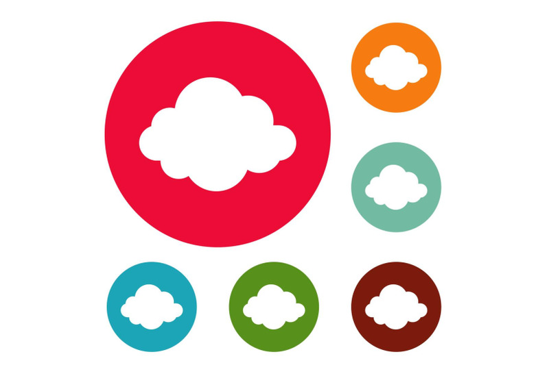 autumn-cloud-icons-circle-set-vector