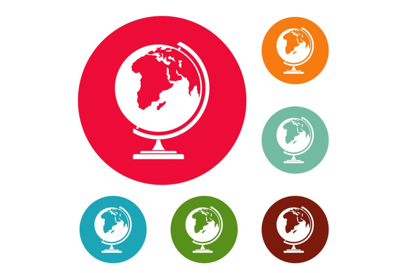 map-icons-circle-set-vector