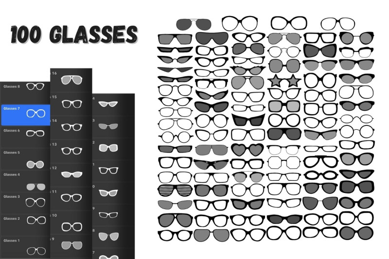 glasses-procreate-stamps