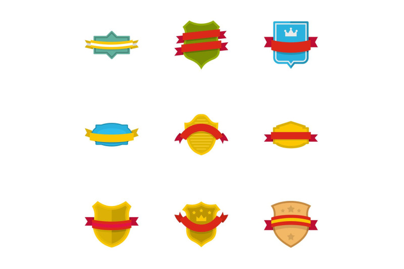 flag-of-truce-icons-set-flat-style