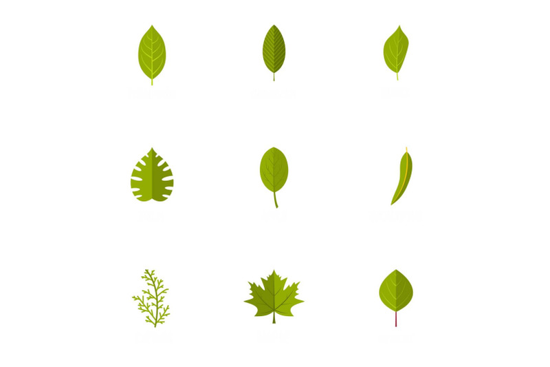 weed-day-icons-set-flat-style