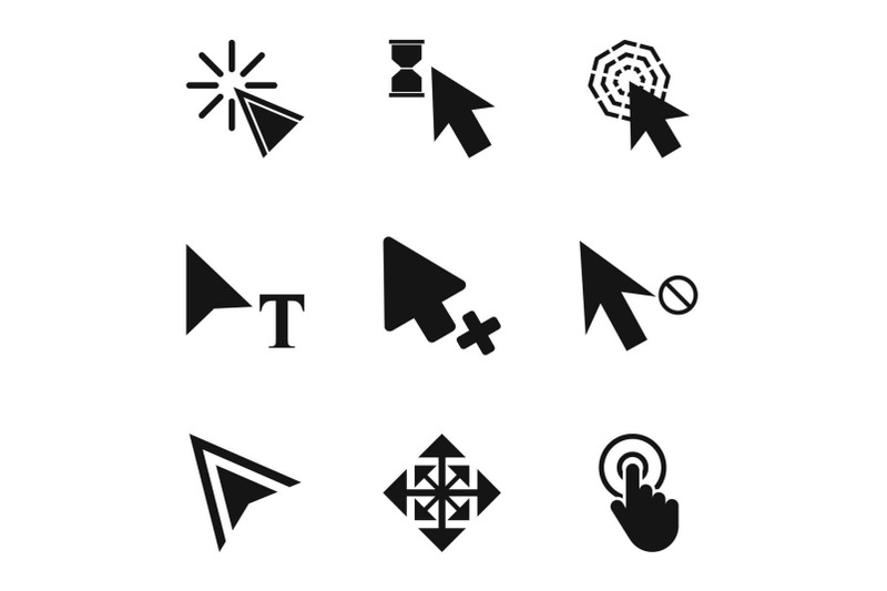 press-icons-set-simple-style