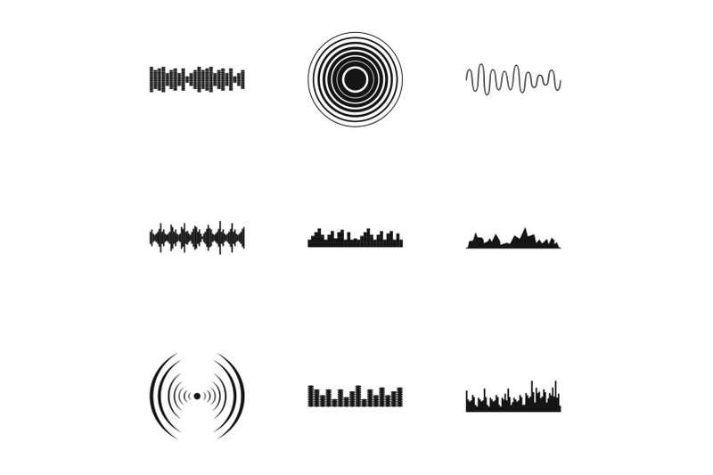 knock-icons-set-simple-style