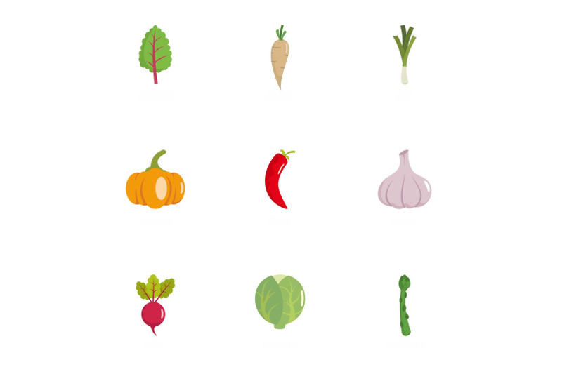 botanical-icons-set-flat-style