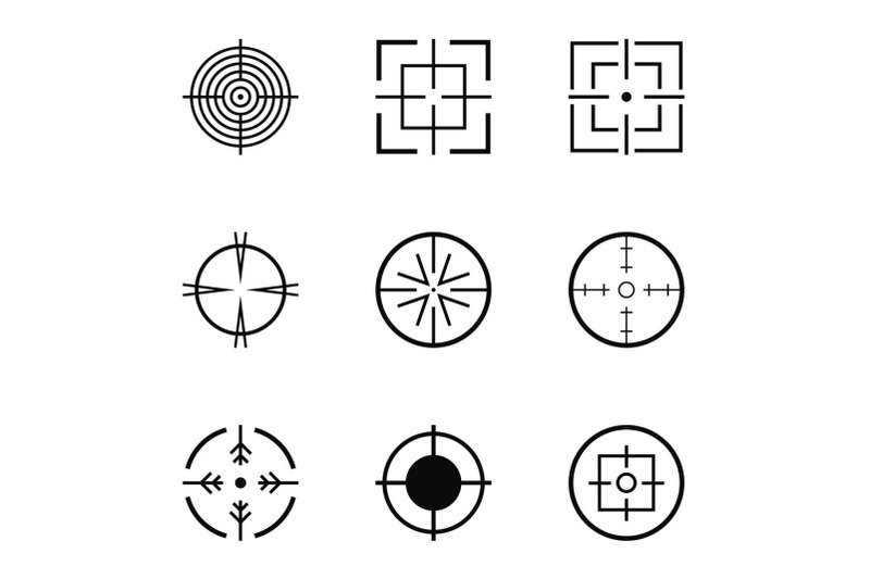 sight-icons-set-simple-style