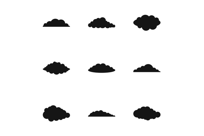 smoke-icons-set-simple-style