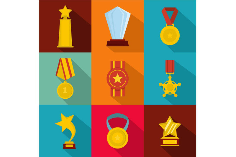 merit-icons-set-flat-style