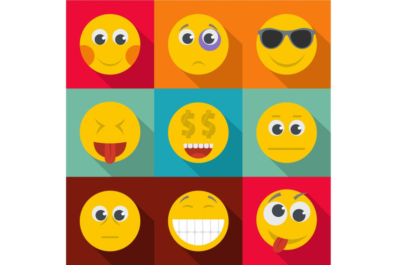 expression-of-emotion-icons-set-flat-style