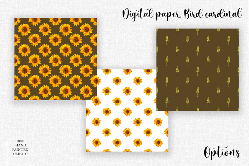 sunflowers-and-wheat-seamless-pattern