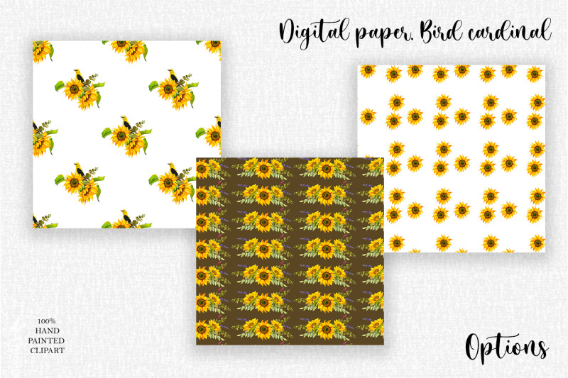 sunflowers-and-wheat-seamless-pattern