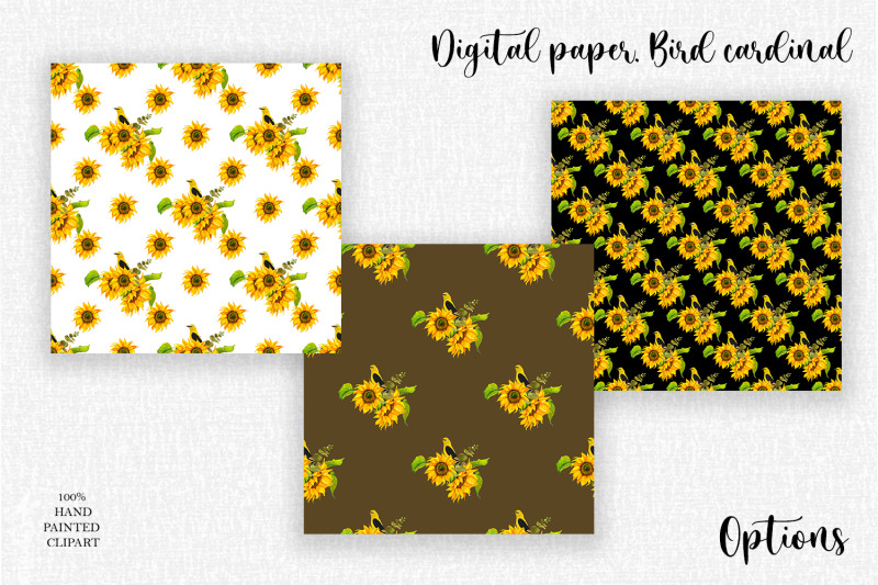 sunflowers-and-wheat-seamless-pattern