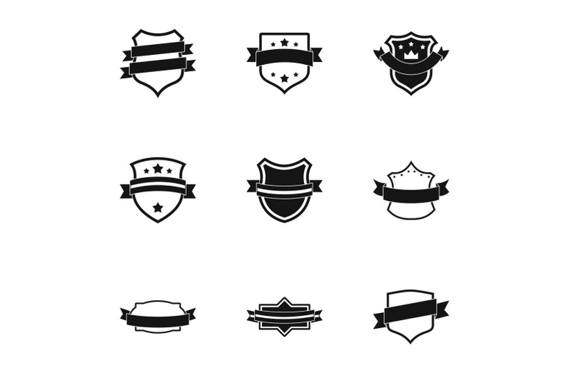 streamer-icons-set-simple-style